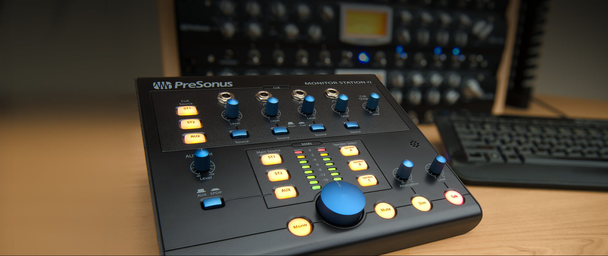 کنترلر صدا پریسونوس Presonus Monitor Station V2 - خرید کنترلر صدا - کنترلر صدا پریسونوس - کنترلر صدا Presonus - کنترلر صدا Presonus Monitor Station V2 - امپ هدفون - خرید آمپ هدفون - کنترلر صدا Monitor Station V2 - فروشگاه اینترنتی فراصوت