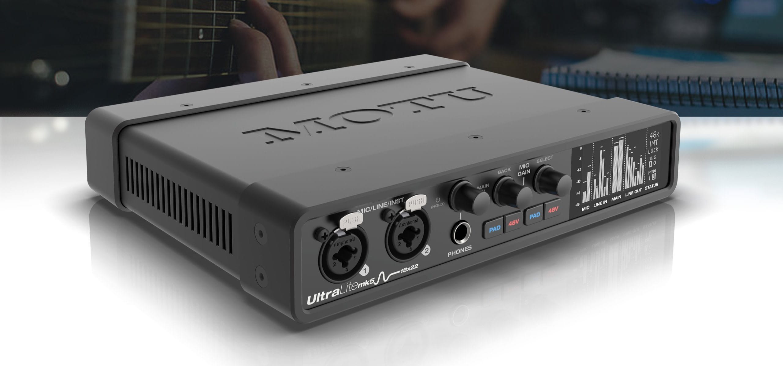 کارت صدا موتو MOTU UltraLite MK5 - خرید کارت صدا - کارت صدا استودیویی حرفه ای - کارت صدا موتو الترا لایت ام کی 5 - کارت صدا موتو - کارت صدا MOTU - موتو UltraLite MK5 - کارت صدا Motu UltraLite MK5 - فروشگاه اینترنتی فراصوت
