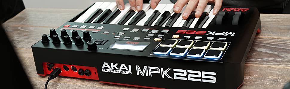 میدی کنترلر آکایی AKAI MPK225 - خرید میدی کنترلر - خرید میدی کیبورد - میدی کنترلر آکایی - میدی کنترلر AKAI - آکایی MPK225 - کنترلر ام پی کی 225 - فروشگاه اینترنتی فراصوت