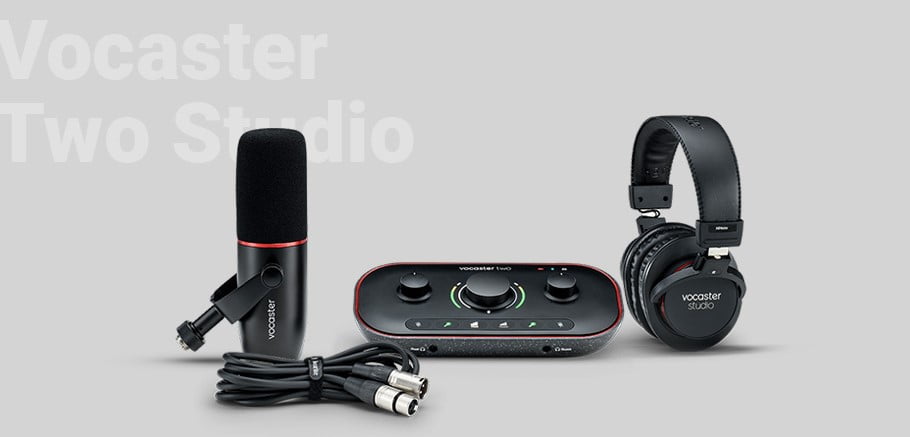 پکیج استودیویی فوکوسرایت Focusrite Vocaster Two Studio - کارت صدا فوکوسرایت Focusrite Vocaster One - کارت صدا فوکوسرایت - کارت صدا Focusrite - خرید کارت صدا - کارت صدا برای پادکست - فوکوسرایت Vocaster Two - کارت صدا وکستر یک - کارت صدا قابل حمل - پکیج استودیویی Focusrite - فروشگاه اینترنتی فراصوت