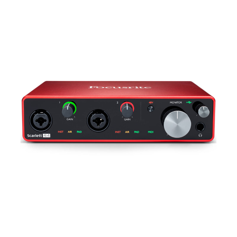 کارت صدا فوکوسرایت Focusrite Scarlett 4i4 3rd Gen کارت صدا فوکوسرایت Focusrite Scarlett 4i4 3rd Gen - خرید کارت صدا - کارت صدا فوکوسرایت - فوکوسرایت - کارت صدا حرفه ای - کارت صدا فوکوسرایت - کارت صدا Focusrite - فوکوسرایت Scarlett 4i4 3rd Gen - فروشگاه اینترنتی فراصوت