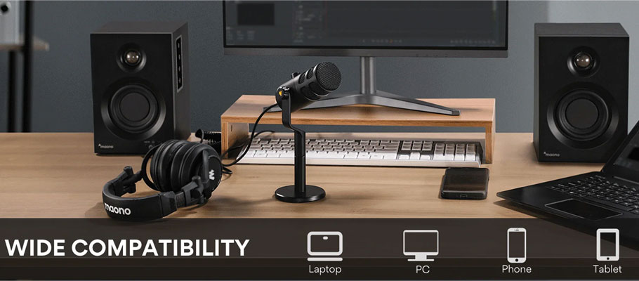 میکروفون ماونو Maono PD100U - میکروفون برای گیم - میکروفون پادکست - خرید میکروفون استودیویی - میکروفون استودیویی ماونو - میکروفون استودیویی ارزان - میکروفن استودیویی - میکروفون ماونو - میکروفون Maono - ماونو PD100U - فروشگاه اینترنتی فراصوت