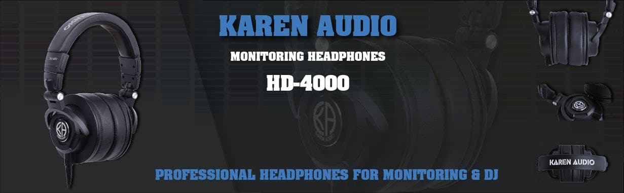 هدفون کارن آدیو Karen Audio HD-4000 - خرید هدفون استودیویی - خرید هدفون مانیتورینگ - خرید هدفن ارزان - هدفون برای پشت میکروفون - هدفون برای میکس - قیمت هدفون مانیتورینگ - هدفون کارن آدیو - هدفون Karen Audio - کارن آدیو HD-4000 - فروشگاه اینترنتی فراصوت