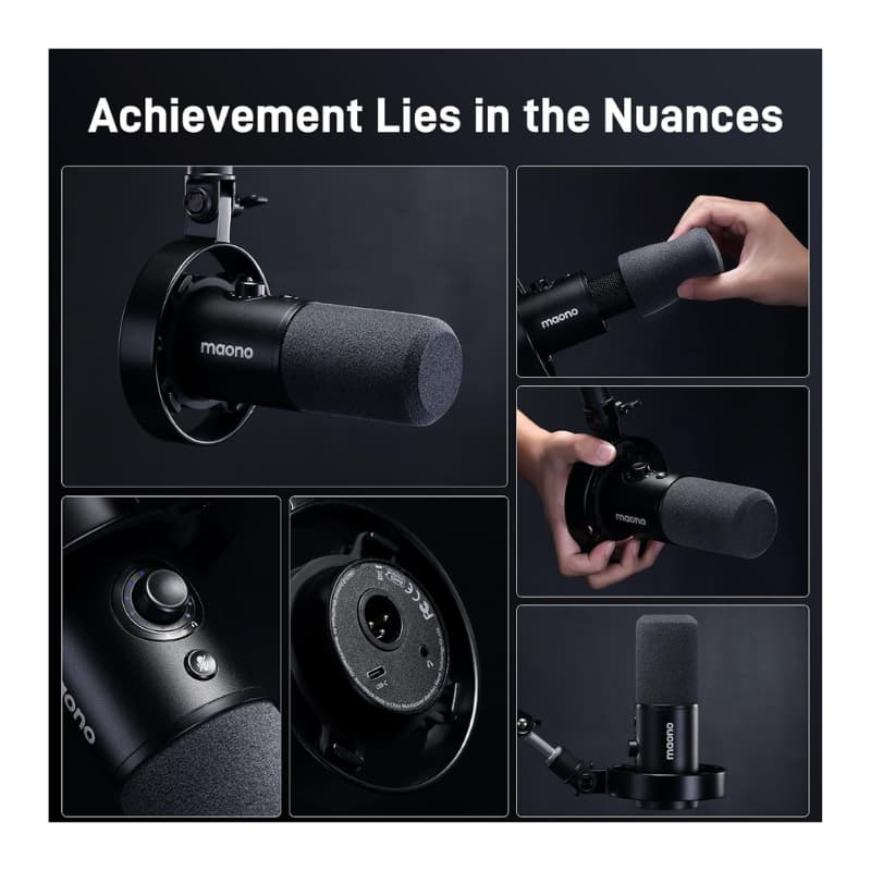 میکروفون داینامیک ماونو Maono PD300XS (5) میکروفون داینامیک ماونو Maono PD300XS - خرید میکروفون داینامیک یو اس بی - میکروفون یو اس بی - میکروفون داینامیک ماونو - میکروفون برای استریم - میکروفون برای پادکست - میکروفون داینامیک Maono - میکروفون ماونو PD300X - فروشگاه اینترنتی فراصوت